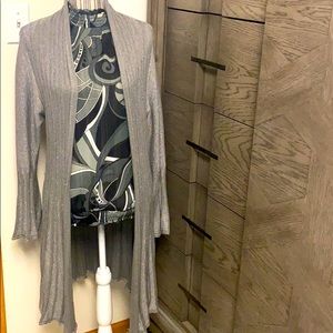 Silver cardigan sweater
